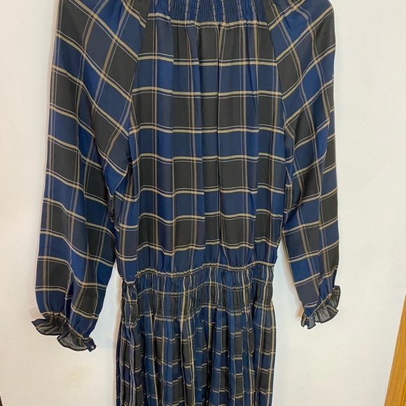 Current Air Los Angeles Prep School Plaid Pleated Long Sleeve Mini Dress - Picture 8 of 10